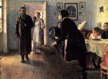 visiteurs inattendus 1888 Ilya Repin Peinture à l'huile